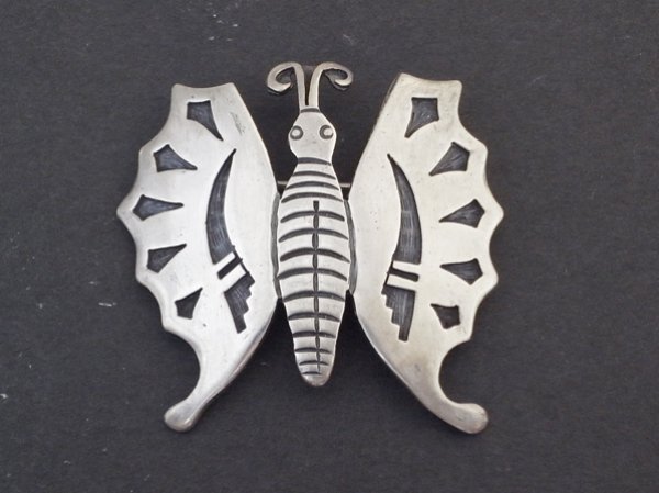 Leroy Kewanyama = Vintage Hopi Butterfly Pin [ロングブランチ