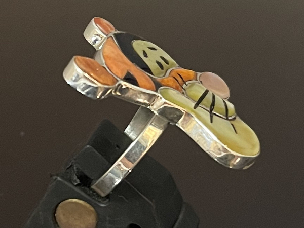 Zuni Inlay Faced Tigger Adjustable Ring by Don Dewa [ロングブランチ ウェッブストア]