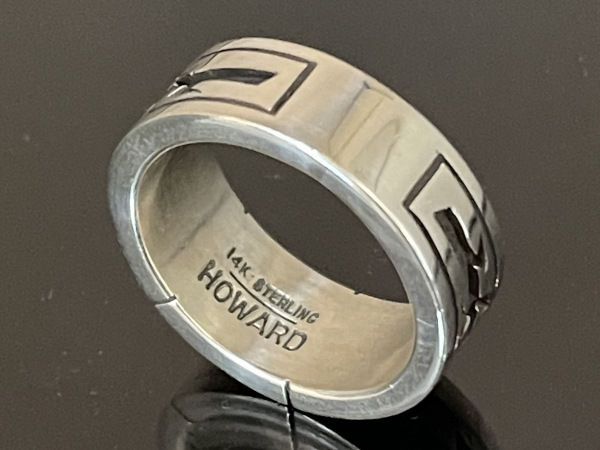 14k Sunburst Design Band Ring by Howard Nelson/リングサイズ20号 [ロングブランチ ウェッブストア]