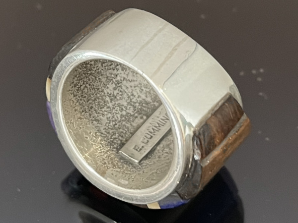 アクセサリー Edison Cummings Ring Tufa Cast Multistone Inlay Ring by Edison Cummings/リング