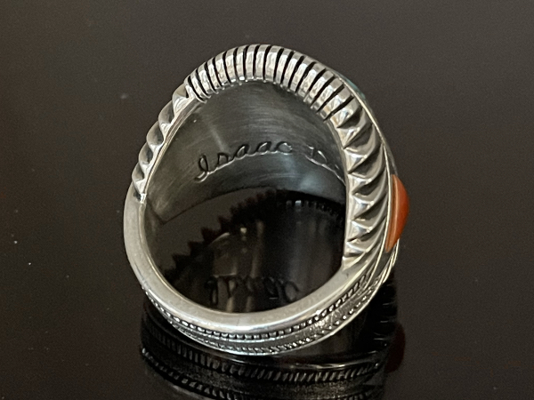 High Grade Lone Mountain Turquoise Ring by Issac Dial/リング
