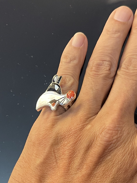 Looney Tunes Character ”Sylvester Cat” inlay Adjustable Ring