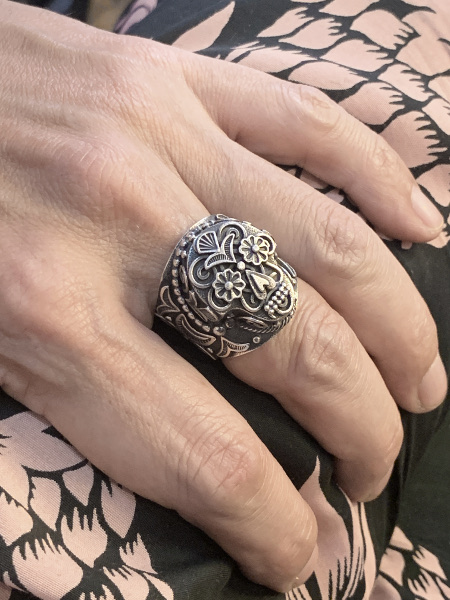 ☆SUGAR SKULL RING by Curtis Pete/リングサイズ21号 [ロング