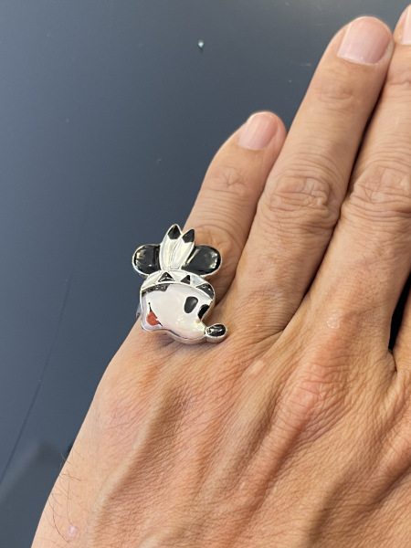 Inlay Faced Micky Mouse Adjustable Ring by Don Dewa / リングサイズ