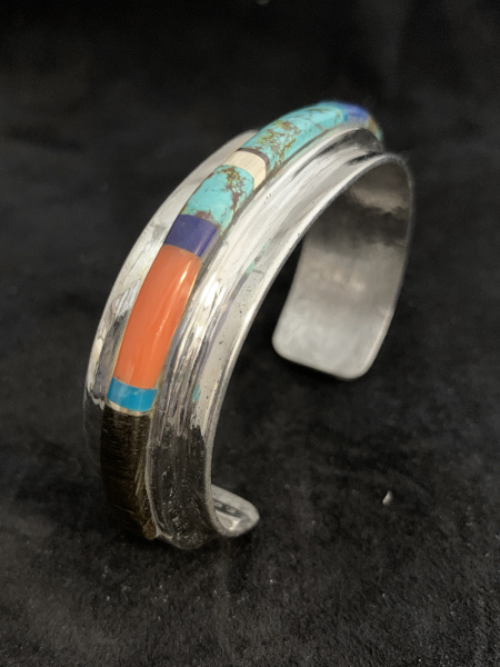 Multistone Height Inlay Bracelet by Edison Cummings/サイズS