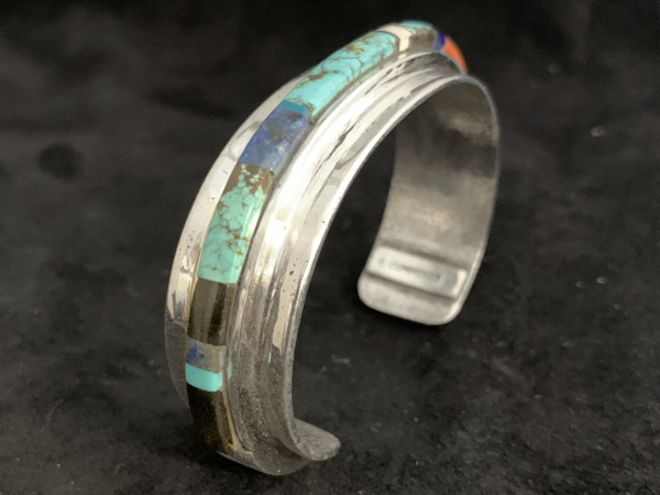 Multistone Height Inlay Bracelet by Edison Cummings/サイズS