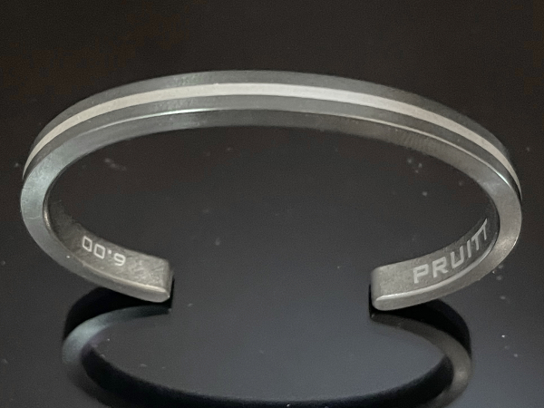 Pat Pruitt パットプリット　ジルコニウム　ブレスレット Silver Inlay 1/4