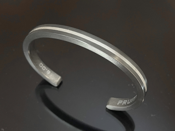 Pat Pruitt パットプリット　ジルコニウム　ブレスレット Silver Inlay 1/4